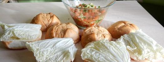 гамбургер с куриным филе. Шаг 13