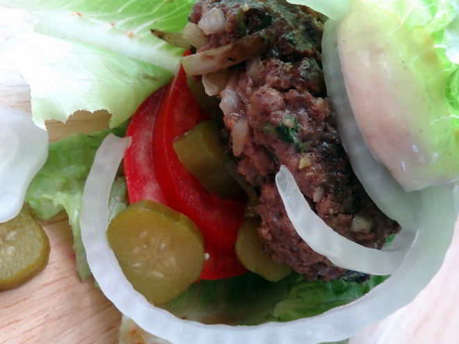 Рецепт гамбургера в листьях салата по-ванкуверски