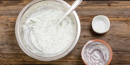 Грильбургер с дзадзики