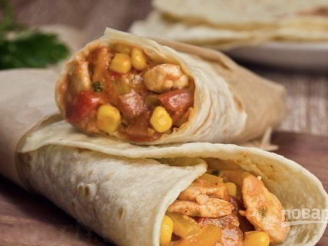 Рецепт буррито острый