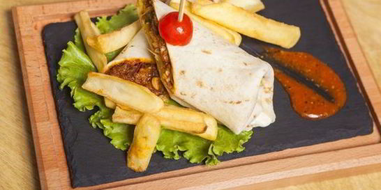 Буррито с фаршем и грибами