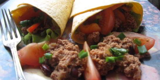 Буррито с фасолью и фаршем