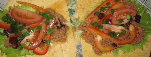 буррито с фасолью и фаршем. Шаг 6