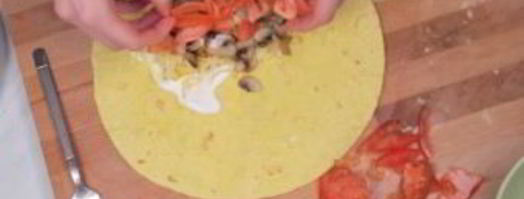 буррито с грибами на завтрак. Шаг 4