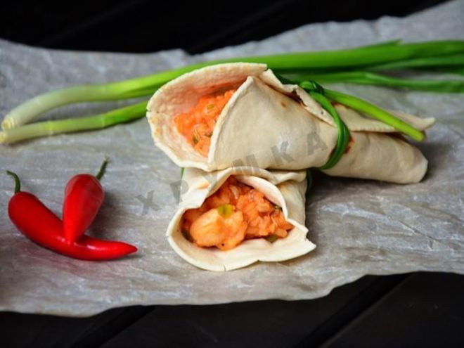 Рецепт буррито с курицей и рисом