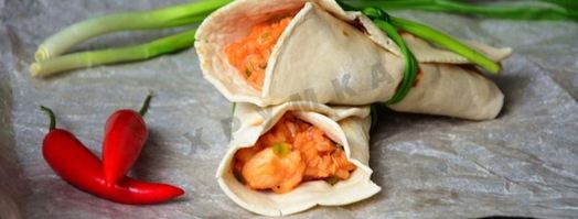 буррито с курицей и рисом. Шаг 8