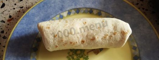 буррито с курицей и стручковой фасолью. Шаг 12