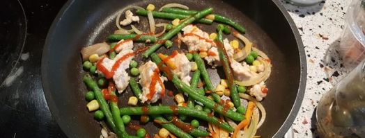 буррито с курицей и стручковой фасолью. Шаг 7