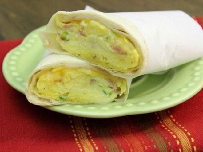 Рецепт простого буррито с ветчиной и сыром