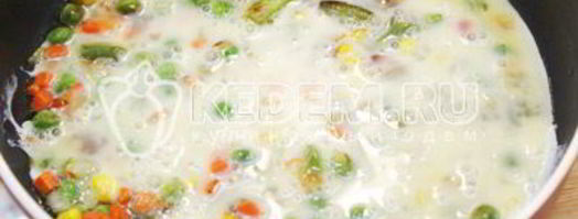 бутерброд с овощами и омлетом. Шаг 5