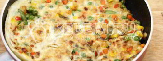 бутерброд с овощами и омлетом. Шаг 6