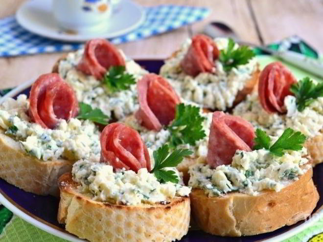 Рецепт бутербродов из багета