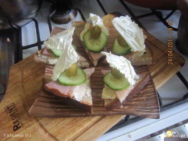 Рецепт бутербродов парус