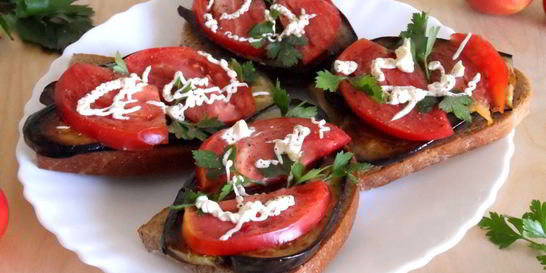 Бутерброды с баклажанами