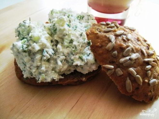 Рецепт бутербродов с творожным сыром