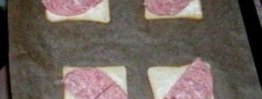 бутерброды с яйцом и колбасой. Шаг 3