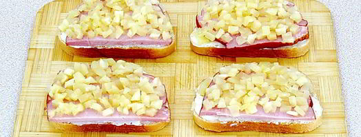 горячие бутерброды с ананасом. Шаг 8