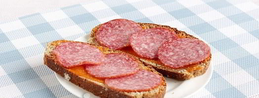 горячие бутерброды с колбасой. Шаг 7