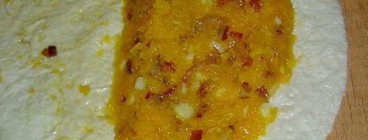 чебуреки из лаваша с тыквой. Шаг 3