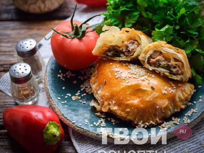 Рецепт чебуреков в духовке