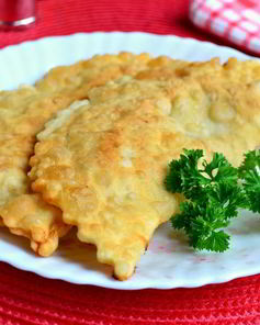 Хрустящие чебуреки со смешанным фаршем