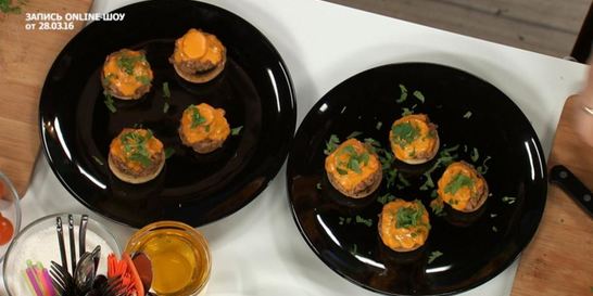 Чизбургер из грибов