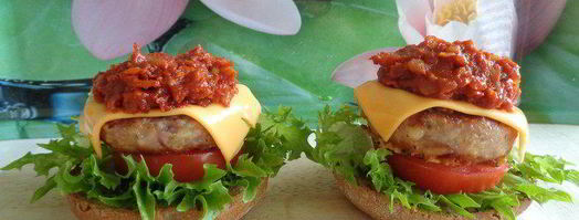 домашний чизбургер с соусом барбекю. Шаг 26