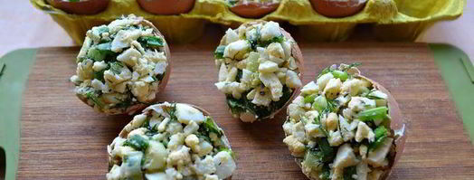 фаршированные куриные яйца. Шаг 5