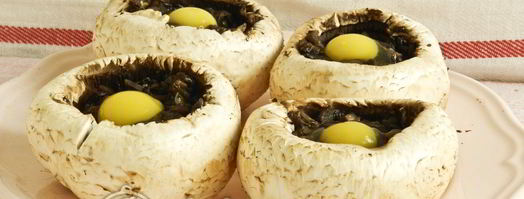 фаршированные шампиньоны с перепелиными яйцами. Шаг 9