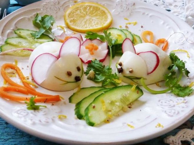 Рецепт фаршированных яиц мышки