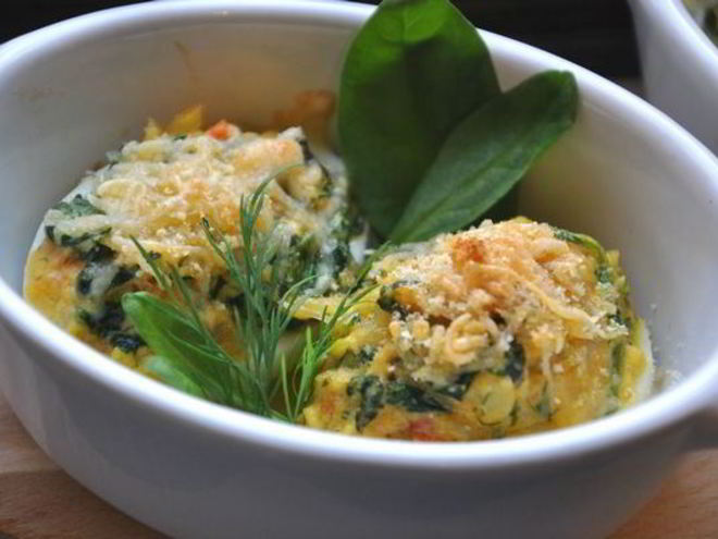 Рецепт фаршированных яиц с начинкой из шпината