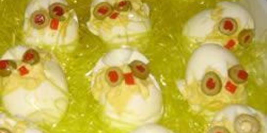 Фаршированные яйца-цыплята