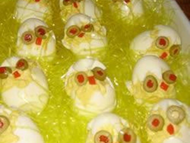 Рецепт фаршированных яиц-цыплят