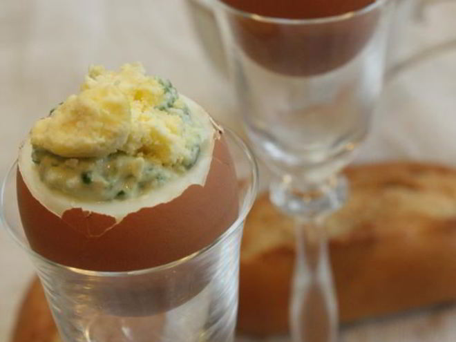 Рецепт фаршированных яиц в скорлупе