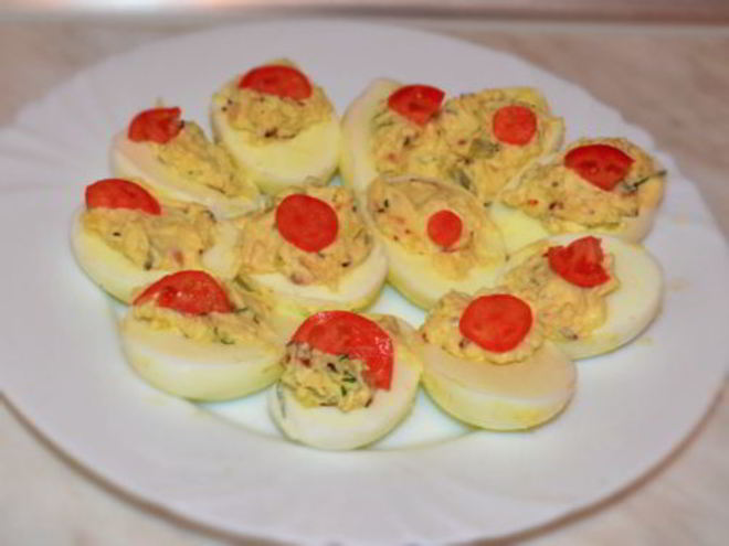 Рецепт фаршированных яиц