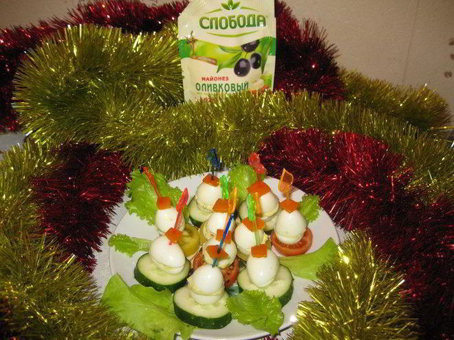 Рецепт перепелиных яиц, фаршированных овощами