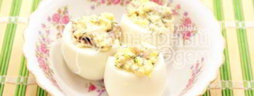 яйца фаршированные гнездышки. Шаг 6