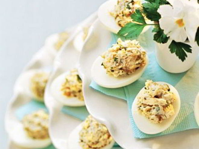 Рецепт яиц, фаршированных грибами