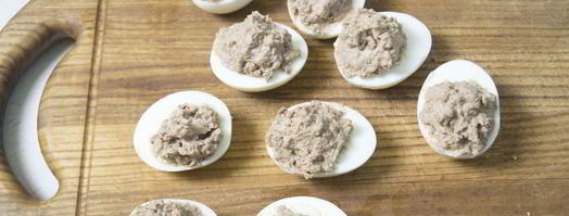 яйца фаршированные куриной печенью. Шаг 6