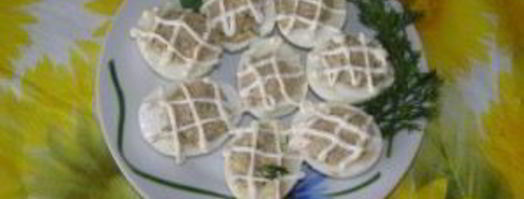 яйца, фаршированные паштетом. Шаг 7