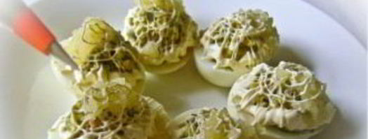 яйца, фаршированные печенью трески. Шаг 5