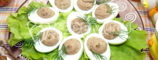 яйца фаршированные печенью. Шаг 9