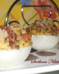 Яйца фаршированные с грибами