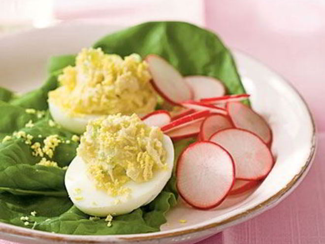 Рецепт яиц фаршированных с сыром