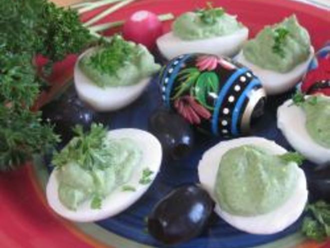 Рецепт яиц, фаршированных шпинатом