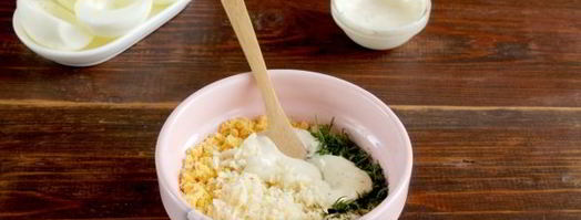 яйца, фаршированные сыром и чесноком. Шаг 9