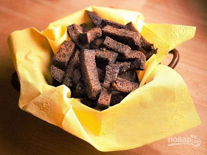 Рецепт чесночных гренков в духовке к пиву