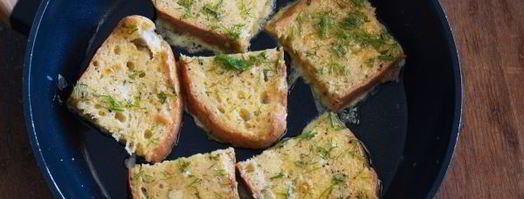 гренки из белого хлеба с яйцом. Шаг 10