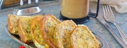 гренки из белого хлеба с яйцом. Шаг 11