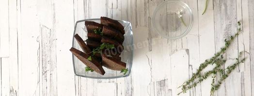 гренки из черного хлеба с чесноком. Шаг 6